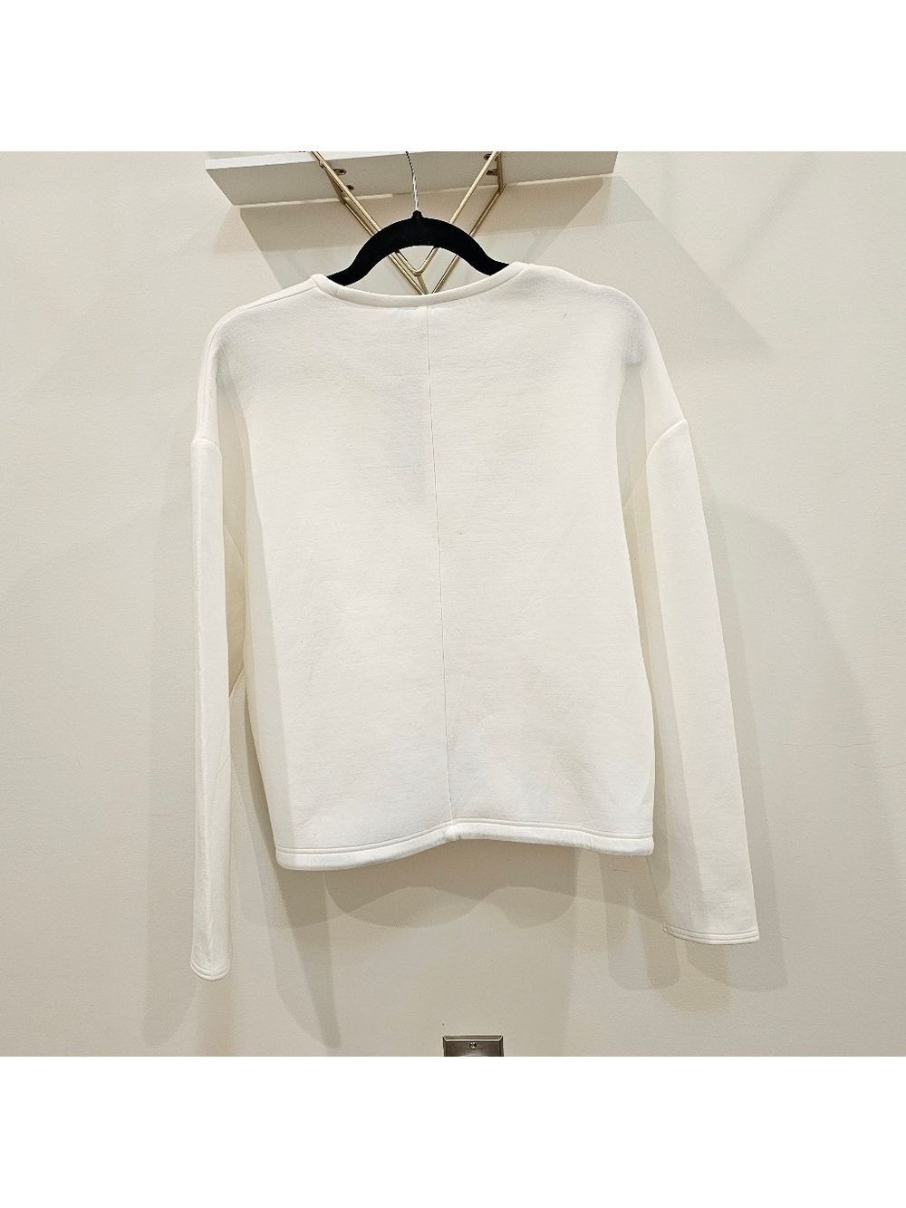 Truth by Republic Ivory Neoprene Toggle Sweatshirt Size Medium NWT - Picture 9 of 12